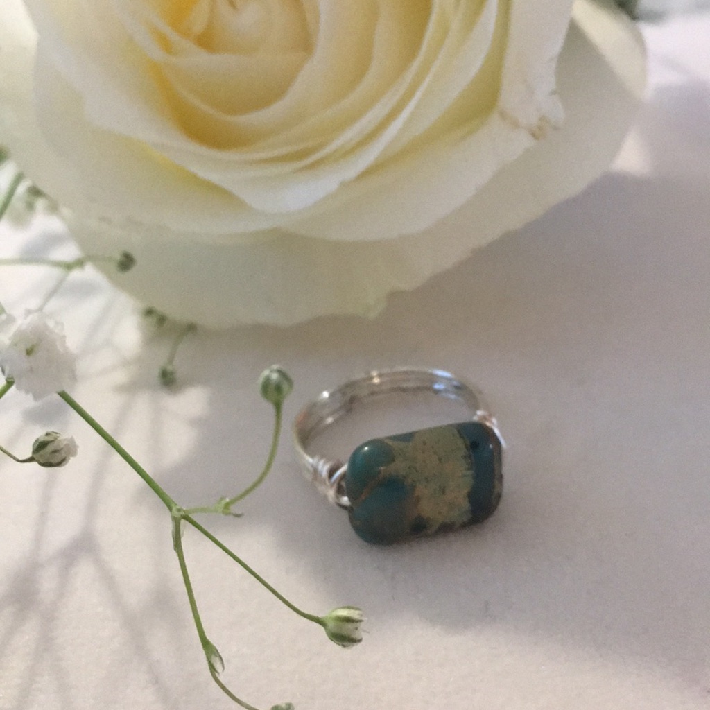 Opal Wire Wrapped Ring.